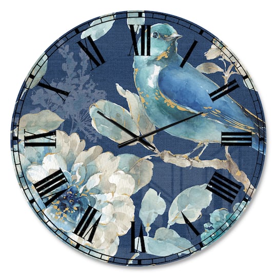 Designart 'Indigold Bird Cottage Family Iii Traditional Wall Clock